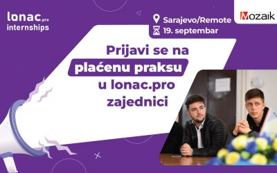 Lonac TRAŽI INTERNA I INTERNICU: Započni svoju karijeru i pridruži se ekipi uspješnih mladih!