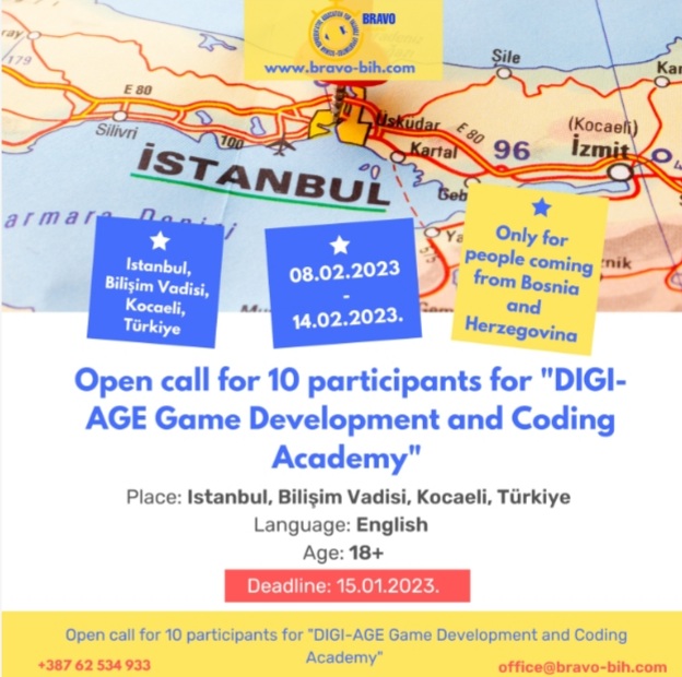 Otvoren poziv za DIGI-AGE Game Development and Coding Academy