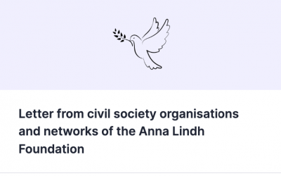 Pismo organizacija civilnog društva i mreža Fondacije Anna Lindh